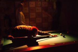 Playing pool