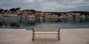 Maly Lošinj harbour view