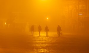 Fog at the Grote Markt in Haarlem
