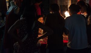 Night market smile