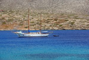At anchor, Island of Dia