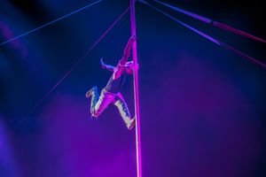 Running up the pole